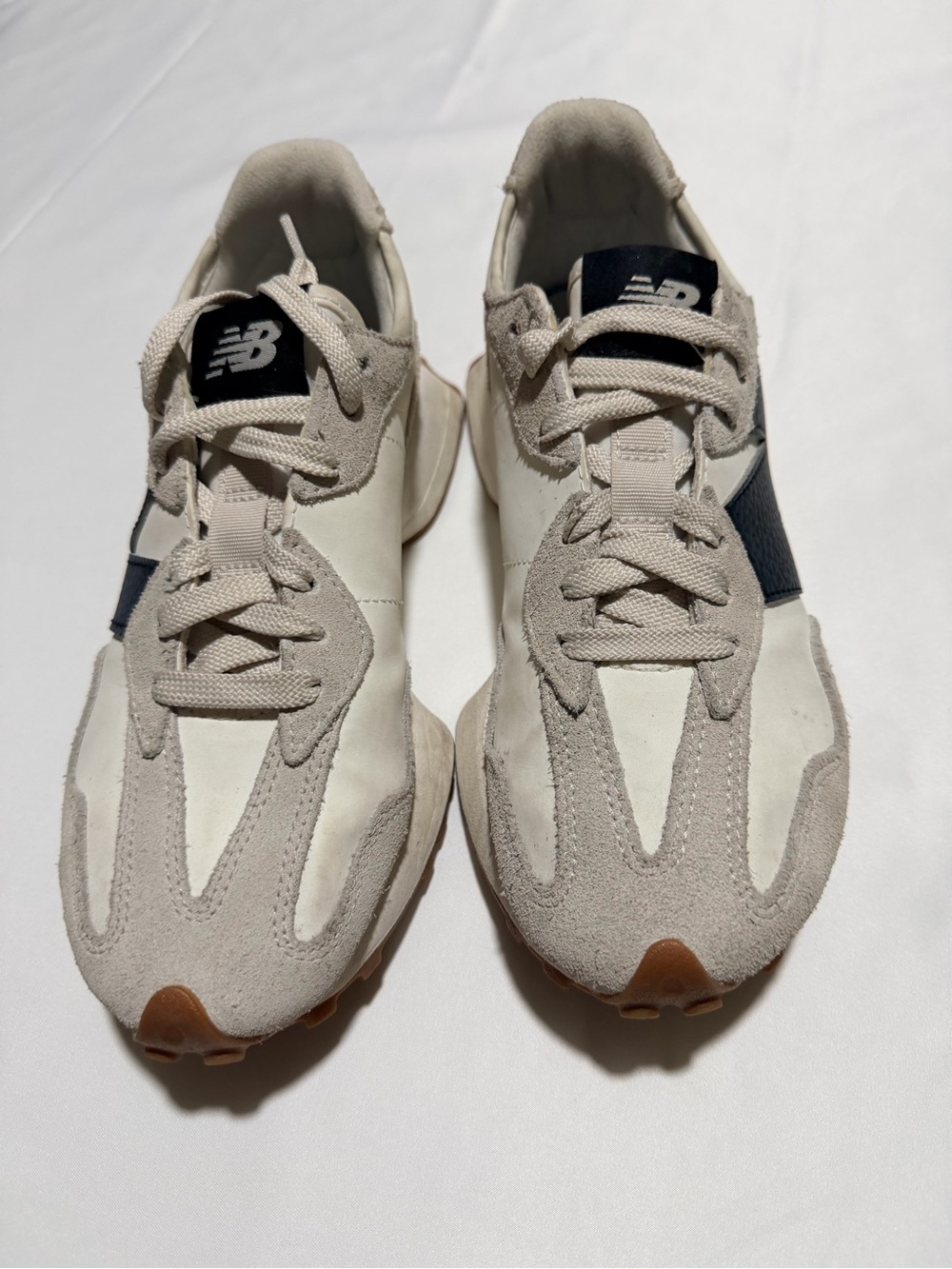 Womens New Balance 327 Athletic Shoe - Moonbeam / Black - Picture 2 of 12